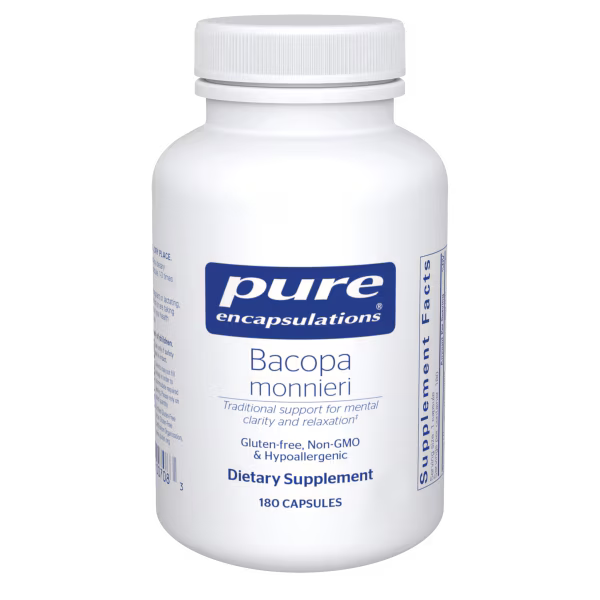 Bacopa Monnieri – 180 Veg Capsules • Traditional Ayurvedic Cognitive & Stress Support (20% Bacosides)