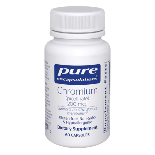Chromium Picolinate 200 mcg – 60 Vegetarian Capsules • Metabolic & Carbohydrate-Lipid Utilization Support