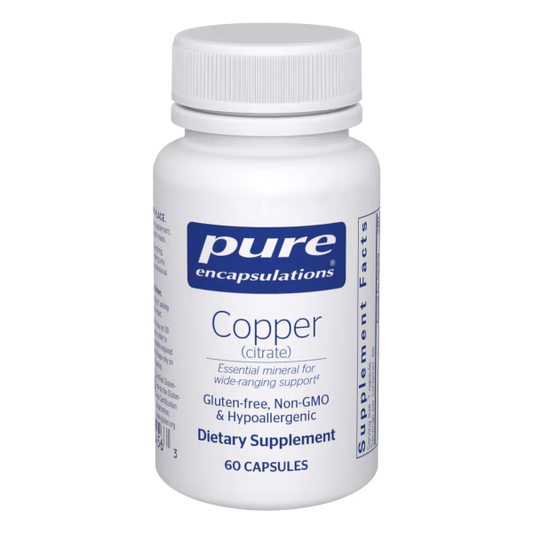 Copper (Citrate) – Trace Mineral Support for Energy, Circulation & Connective Tissue (60 Veg Capsules)