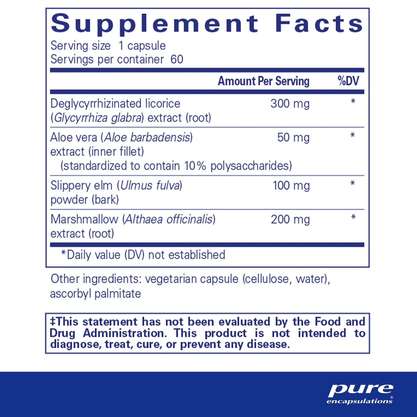 DGL Plus® – 60 Veg Capsules • Gastrointestinal & Stomach Lining Support with DGL Herbal Blend
