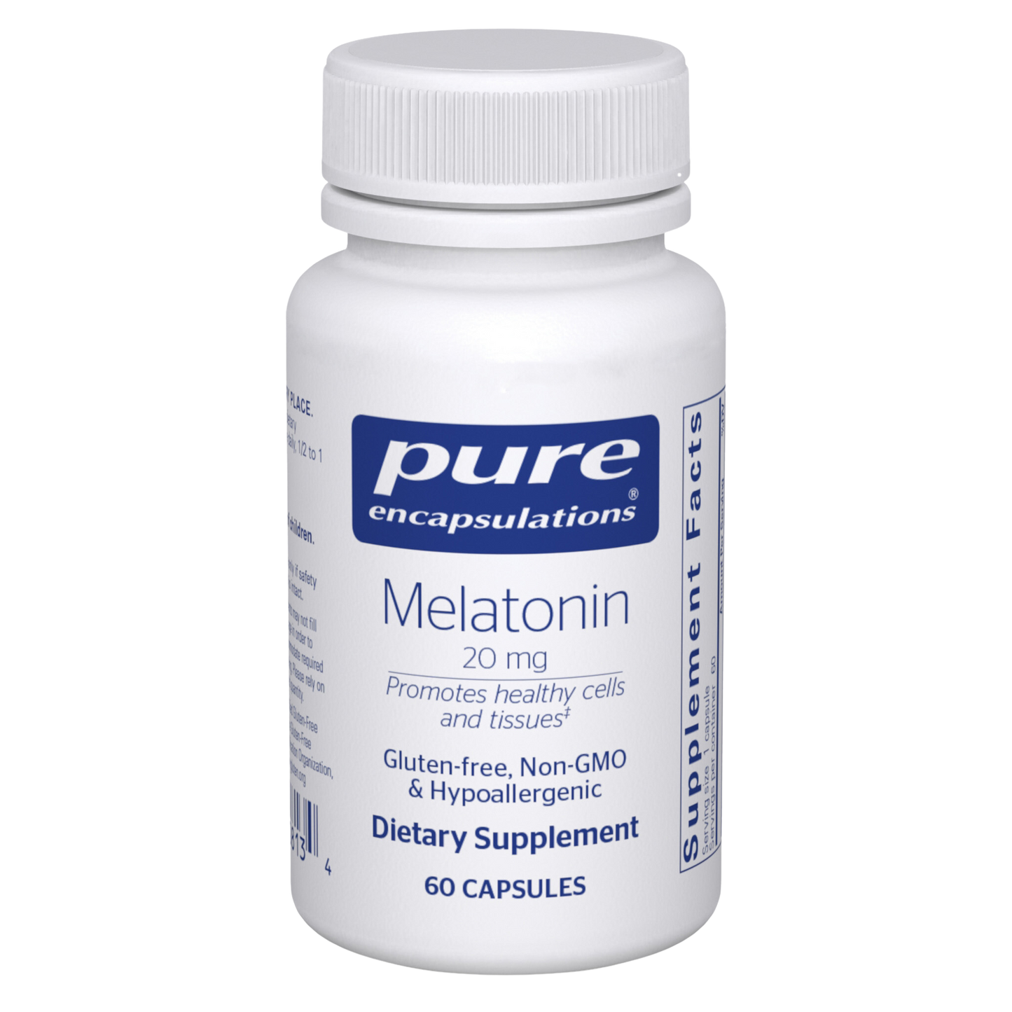 Melatonin 20 mg – 60 Veg Capsules • High-Purity Cellular & Immune Support (Not for Sleep Use)