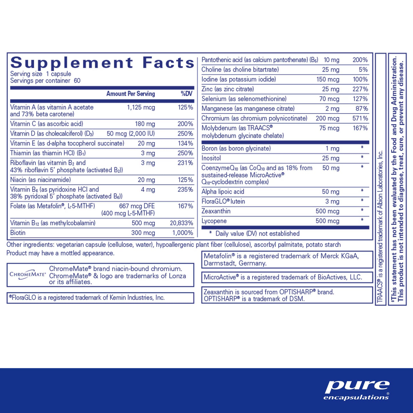 O.N.E.™ Multivitamin – 60 Veg Capsules • Daily Nutrient Essentials with L-5-MTHF, Sustained-Release CoQ₁₀ & Antioxidant Blend