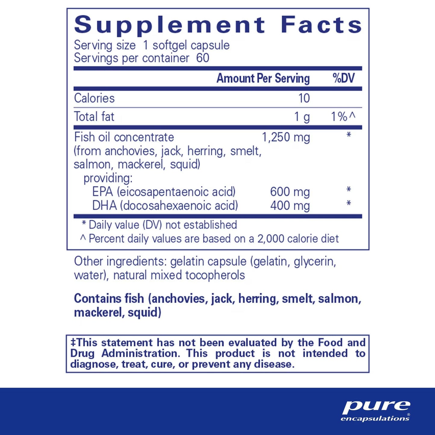 O.N.E.™ Omega – 60 Softgel Capsules • High-Potency Triglyceride-Form EPA/DHA for Cardiovascular, Joint, Skin & Cognitive Support