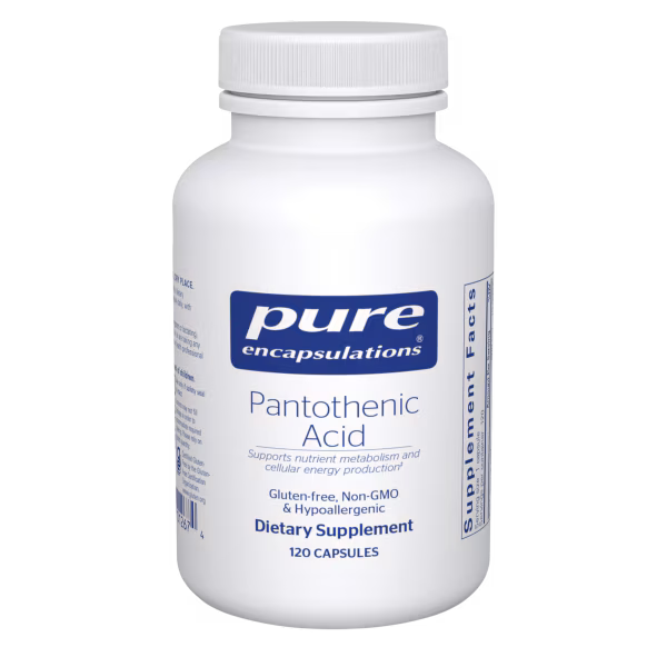 Pantothenic Acid (Vitamin B₅) – 120 Veg Capsules • Fundamental Support for Energy, Adrenal, & Cardiovascular Function
