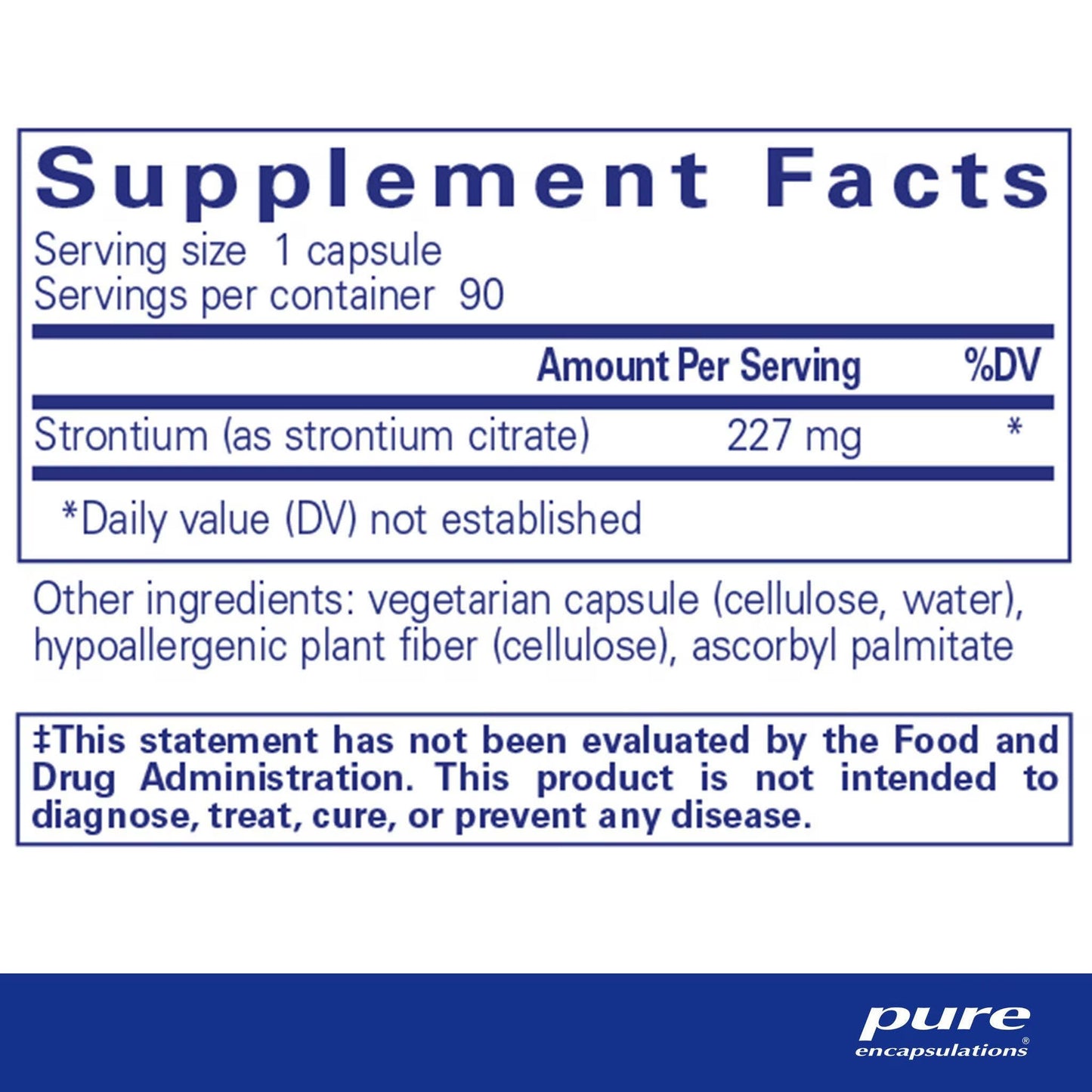 Strontium (Citrate) – 90 Veg Capsules • Trace Mineral Support for Bone Strength & Integrity