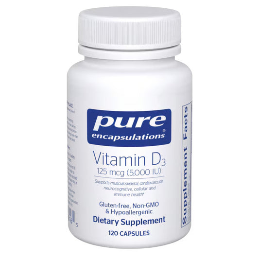 Vitamin D3 125mcg (5,000 IU)- by PURE Encapsulations