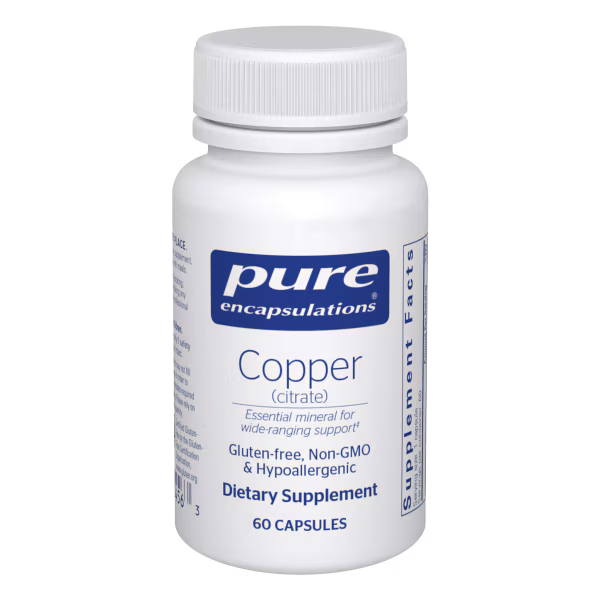 Copper (Citrate) – Trace Mineral Support for Energy, Circulation & Connective Tissue (60 Veg Capsules)