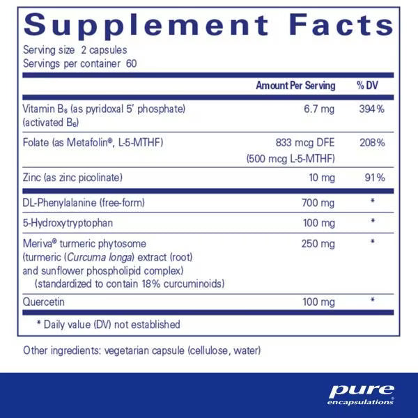 NeuroPure – Advanced Neurotransmitter Support (120 Veg Capsules) | Serotonin & Dopamine Precursors + Cofactors
