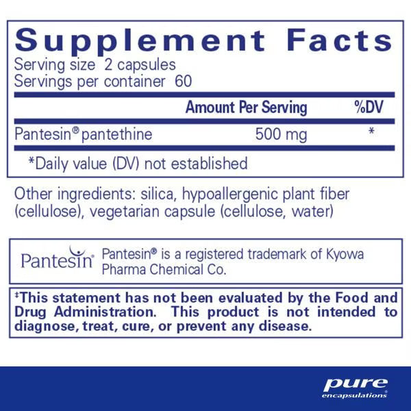 Pantethine – 120 Veg Capsules • Clinically Tested Support for Healthy Lipid Metabolism & Cardiovascular Function