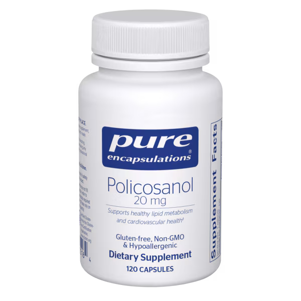 Policosanol 20 mg – 120 Veg Capsules • Cardiovascular & Lipid Metabolism Support