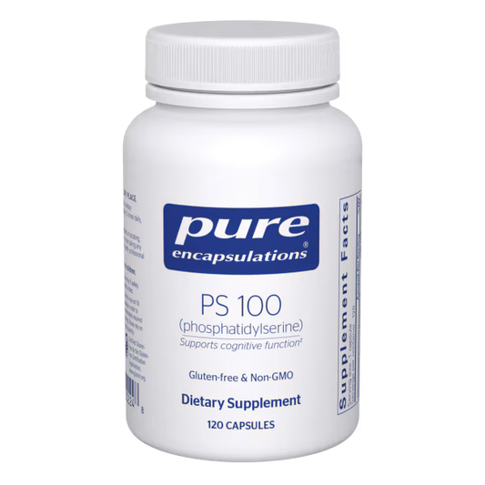PS 100 – Phosphatidylserine Brain Nutrient for Memory, Mood & Cognitive Rescue (120 Veg Capsules)