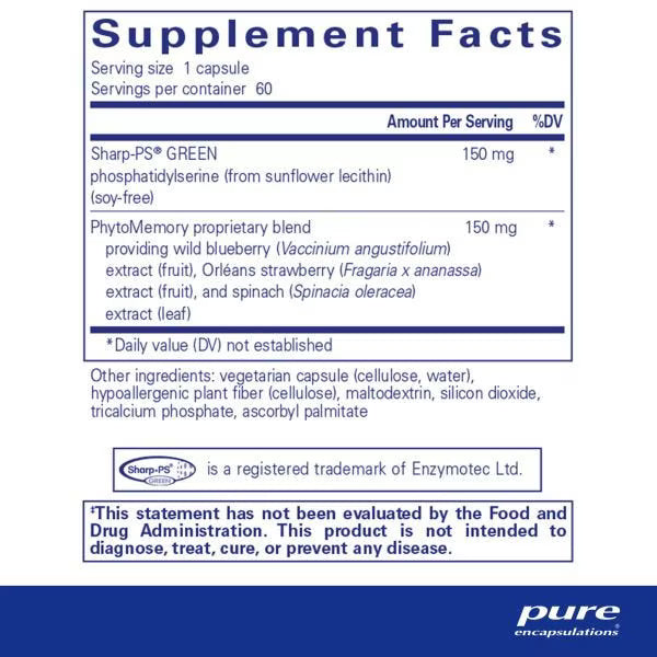 PS Plus – Soy-Free Phosphatidylserine for Memory, Processing & Cognitive Function (60 Capsules)