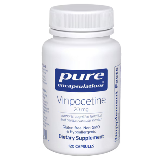 Vinpocetine 20 mg – Cognitive & Cerebrovascular Support (120 Veg Capsules)