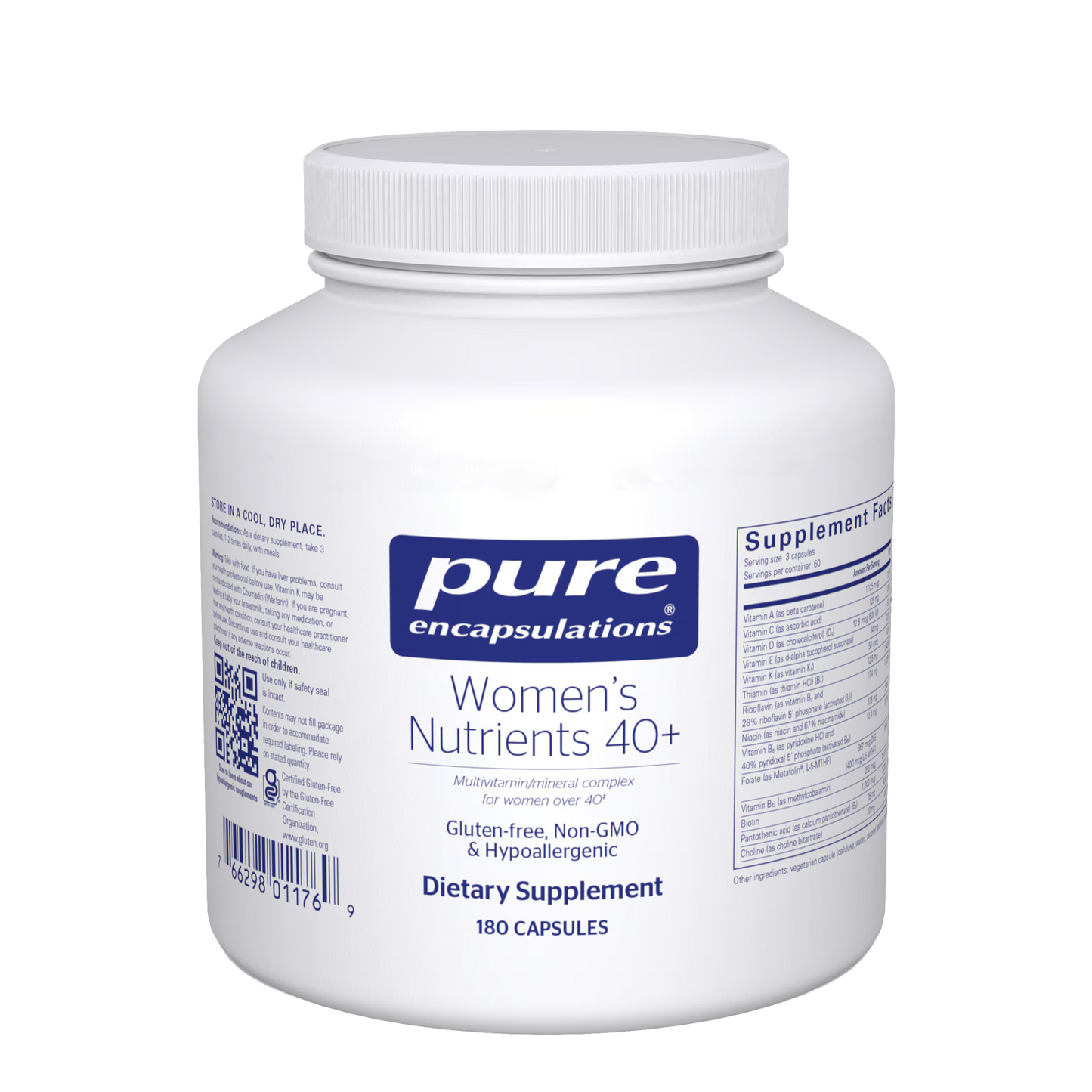 Women’s Nutrients 40+ – 180 Veg Capsules • Advanced Multivitamin & Mineral Support for Women Over 40